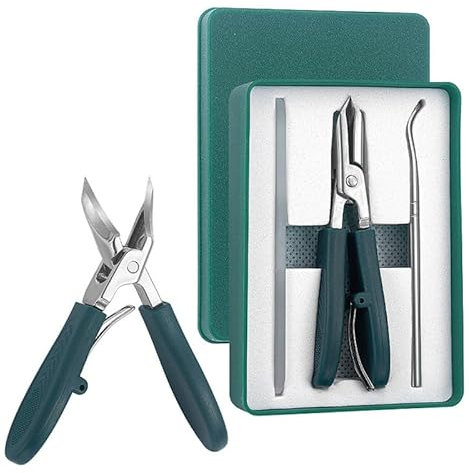 Coupe-ongles biseauté à bec d'aigle, trois ensembles de coupe-ongles biseautés à bec d'aigle (vert)