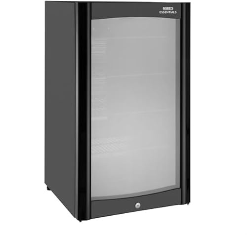 Nisbets Essentials Single Door Back Bar Cooler 98Ltr, Black | Lockable double-glazed door prevents unauthorized access while ensuring excellent insulation for busy bars.