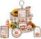 AHANDMAKER 16 Pieces Fall Pumpkin Tiered Tray Decor, Rustic Farmhouse Truck Wooden Decorations Set, Cute Table Top Decor for Farmhouse Thanksgiving Fall Halloween Tabletop Centerpieces Decorations