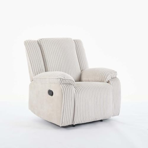 More4Homes Verona Jumbo Cord Manual Recliner Chair (Beige)