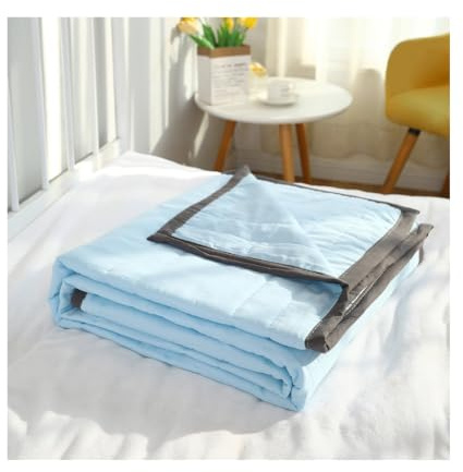 Kühlende Sommerdecke 150x200cm, Leichte Dünne Doppelseitig Kühldecke, Selbstkühlende Decke Sommer Cooling Blanket für Bett, Kühlfaser Steppbett, Sommerbettdecke für Camping und heiße Tage, Kochfest