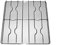 GRIGLIA CUCINA GAS ADATTA A SMEG WESTINGHOUS CM 47,8 x 44,8 CROMATA INOX F 5307