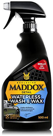 Maddox Detail - Limpieza Sin Agua para Coches | Abrillantador de Coche | Brillo de la Pintura con Fácil Aplicación | Cera Líquida Coche | Waterless Wash & Wax 500ml