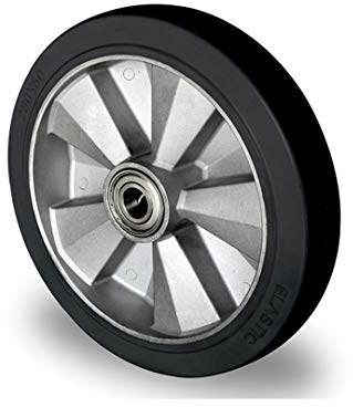 Gummi Lenkrad Hubwagen 200 mm Bohrung 25 mit Kugellager (200-25-50)