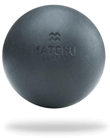 MATCHU - Lacrosse-Ball - Faszienball - Massageball - Triggerpunkt-Ball - Lacrosse Ball - Triggerpunkt-Massage - Durchmesser 6cm - Schwartz