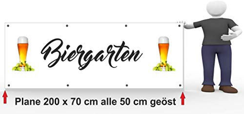 Werbebanner, Plane Biergarten