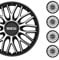 Sparco SPC1496SVBK Wheel caps Roma Bicolor Silver/Black 14, Set of 4, Pulgadas