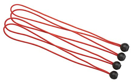 THIRARD - Lot de 4 tendeurs en caoutchouc à boules, 4mmx40cm, rouge
