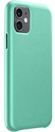 Cellularline - Elite - iPhone 11 - Elegante Smartphone -Hülle mit Ledereffekt und koordinierten Schlüssel im Satinaluminium - Grün