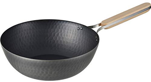 Wahei Freiz enzo en-012 Made in Tsubamesanjo Iron Wok, 10.2 inches (26 cm), Made in Japan, Induction and Gas Compatible