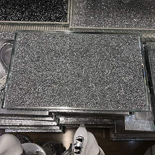 Tabla de cortar de plata rellena con cristal de diamante triturado para servir plato de pan