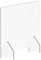 hjh OFFICE 830031 Spuckwand Thekenaufsatz CLEANUP II 65x65 Acrylglas Transparent Hygieneschutz Aufsteller mit Durchreiche