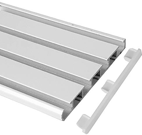 Bestgoodies Seitendeckel für Weiß - 3/4 Lauf Aluminium Vorhangschiene (2 Stück)