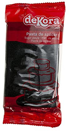 dekora - Kuchendeko Fondant Schwarz - Tortenfondant Zuckerpaste für Torten und Cupcakes - Rollfondant für die Herstellung aller Arten von Dekorationen - Einfaches Formen - 250 g