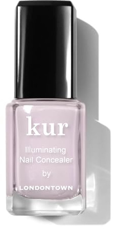LONDONTOWN Illuminating Nail Concealer, Milky Sheer Pink Polish - Long Lasting Brightening Lacquer Nail Care for Discolored, Yellowing Nails, .40fl oz