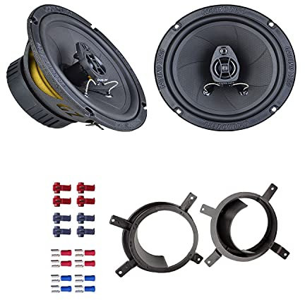Ground Zero GZIF 6.5 Lautsprecher mit Einbauset passend für Volvo V70 2001-2009 Türen vorne 240 Watt 165mm 2 Wege Koax