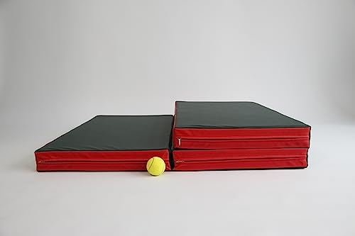 Turnmatte 210 x 100 x 8 cm klappbar (Grün/Rot)