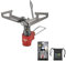 Tentock Mini Estufa de Gas Hornillo de Gas de Titanio 2700W Estufa de Camping Portátil Ultraligera Quemador de Gas Al Aire Libre para Acampar Senderismo Pescar Picnic (rojo)