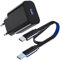 30W USB C Ladegerät für iPhone 16 15 Serie, GaN Schnellladegerät+1M Flach Kabel USB C-C [10mm Stecker] für Blackview|DOOGEE|Ulefone|OUKITEL Rugged Phones | Pixel 8 7 6 Pro | Galaxy S24 S23 S22 S21 S20