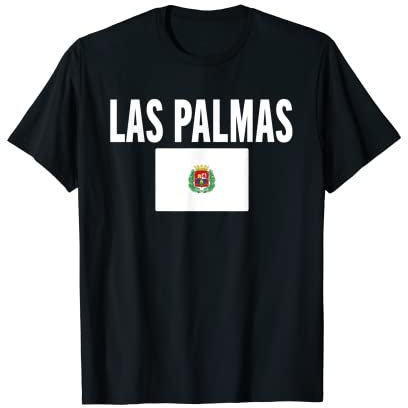 Camisetas de fútbol con bandera de Las Palmas, recuerdo, regalo de viaje Camiseta