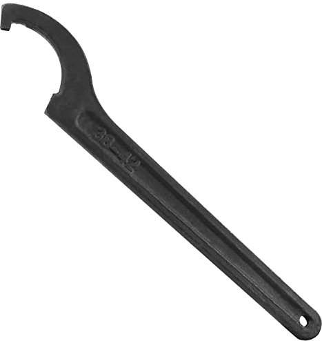 Auvotuis C-Haken-Schraubenschlüssel, schwarzer Einstellhakenschlüssel, Werkzeug, Karbonstahl, Schraubenschlüssel, Spannzangenfutter für 38–42 mm runde Mutter