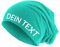 Jersey Beanie personalisierbar Mütze Baumwolle Bedrucken Lassen eigener Text frei positionierbar Mint XS/S