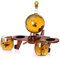 Set decanter whisky | Set decanter globo aereo | Globe Decanter and Glass Set con 2 bicchieri da whisky per