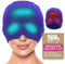 Cuffia per alleviare l'emicrania, con gel rinfrescante, per alleviare il mal di testa e la tensione, riutilizzabile per caldo o freddo, maschera per emicrania, cappello indossabile per mal di testa,