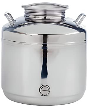 Tutto Inox Shop Contenitore Bidone Fusto olio e vino acciaio inox saldato da litri 20 Modello Europa