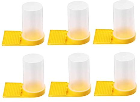 POPETPOP 6 Stück Bienen-Futterspender Bienenstock-Wasserspender Bienenstock-Futterspender Eingangs-Futterspender Bienenstock-Enterance-Futterspender Honig- -Wasser-Futterspender