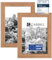 CABBEL Doppelpack (2er Set) Bilderrahmen 15x21 cm, Eiche, stabiles MDF-Holz Rahmen, bruchsicherem Plexi-Glas, zum Aufhängen & Aufstellen, ideal für Fotos/Bilder/Collage