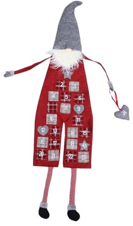 BUGUUYO Weihnachts Countdown Zwerg Puppe Hängende Dekoration Advent Kalender Aus Leinenstoff Und Kunstwolle Für Haus Flur Zimmer