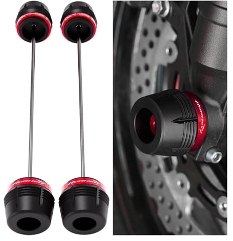 ETIGBG Sturzprävention bei Motorrädern Für Ho&nda CB750 CB 750 Hornet 2023 Motorrad Zubehör Vorne Hinten Spindel Spulen Achse Rad Gabel Sliders Crash-Schutz (Color : Front Rear-Black)