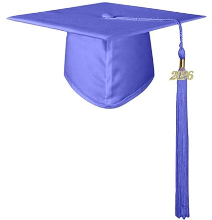 Doktorhut für Kinder 2-12 Jahr Jungen Mädchen Abschluss Hut mit Quaste Jahr Charme 2026 Vorschule Kindergarten Grundschule Studentenhut Graduation Cap Party Karneval (Lila)