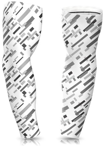 janhensy Gaming Arm Sleeve Esport Volleyball: Armschoner Armlinge Ärmel Armstulpen Armsleeve Radsport Tattoo Weiß Schwarz Sommer Herren Damen Streifen Klein