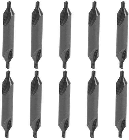 Foret de Centrage HSS 3 Mm en Acier Rapide Industriel Fraise de Tour Outil de Traitement de Foret combiné adapté aux Perceuses d'établi Fraiseuses Paquet de 10