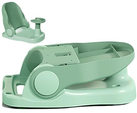 Seggiolino da Bagnetto 6 Mesi+ | Seggiolino da Bagno Pieghevole per Bambini Sit-Up con Ventose per Schienale Regolabili | Sedia da Doccia Portatile Antiscivolo per Bambini