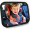 Funbliss Baby Spiegel Auto, 360° Drehbar für Einfache Anpassung,Bruchsicheres Acrylglas, Robuste Gurte, Einfach Montieren, Autospiegel Baby Rückbank