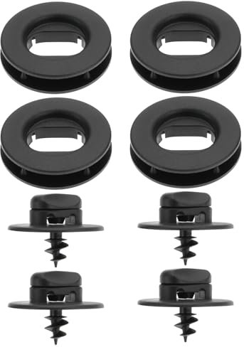 ECSiNG Lot de 4 Supports de Tapis de Sol de Voiture Boutons de Rotation des Trous Clips de Fixation pour Tapis de Sol 3D0864851B 3D086485171N Compatible avec Volkswagen Compatible avec Skoda