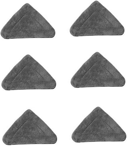 NOAFUNZO Mocio triangolare in microfibra, rotabile a 360°, regolabile, riutilizzabile, per pavimenti in legno, 6 pezzi