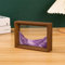 AzureLeap Peinture de Sable 3D Rotative - Art de Sable Sous-Marin Peinture de Sable Fluide Cadeau en Sable Décoration Sablier en Bois Pour Bureau Salon et Jouets pour Adultes et Enfants [Violet-7]