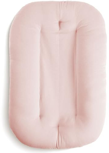 Snuggle Me® Babynest (0-9 Monate) - Premium Babynestchen Neugeborene, Bio-Baumwolle mit Faserfüllung, Ungepolsterte Mitte, die Umarmungen imitiert, 100% Maschinenwaschbar, Inkl. Reisetasche (Petal)