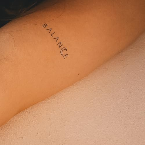 Inkster Tattoo - Mond Balance - vegane & wasserfeste Temporäre Tattoos für Erwachsene - EU-Kosmetikzertifizierte Farbe - revolutionäres 2 Wochen Tattoo - Premium Klebetattoos & Fake Tattoo
