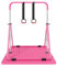 DOBESTS Gymnastikstange, höhenverstellbar, horizontale Stangen, Kinder, faltbar, erweiterbar, Gymnastik-Trainingsgerät für Zuhause, Fitnessstudio, Innenbereich, Garten, Outdoor, Rosa mit Matte