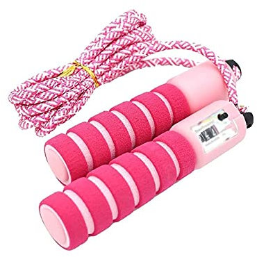 ETZRYSYB Corda per saltare, corda per saltare per fitness, aerobica, esercizi di salto e attrezzature per il fitness, regolabile, colore rosa