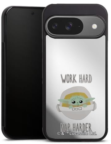 Mirror Case kompatibel mit Google Pixel 9 Spiegel Handyhülle Hülle aus Glas Star Wars The Child Motiv ohne Hintergrund
