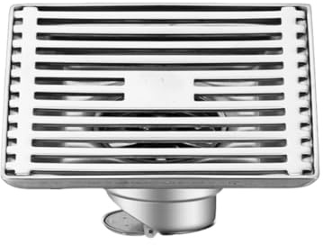 Bodenablauf Mit Rückstauklappe Edelstahl Bodenablauf 3mm Hell Umgekehrt Bambusfloß Quadratisch Große Verdrängung 15 X 15cm Klappe Selbstdichtend