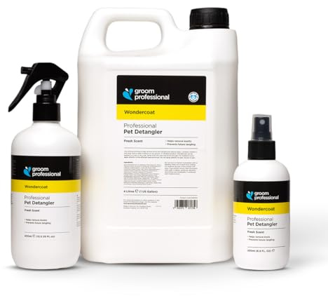 GROOM PROFESSIONAL Wondercoat Grooming Spray 4L Professionelles Hunde-Konditionierungs- und Entfilzungs-Spray – Frisch, Leicht und Rückstandsfrei Für Alle Felltypen im Salon-Einsatz
