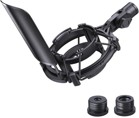 Custom Microphone Shock Mount with Metal Pop Filter for AT2020/2035