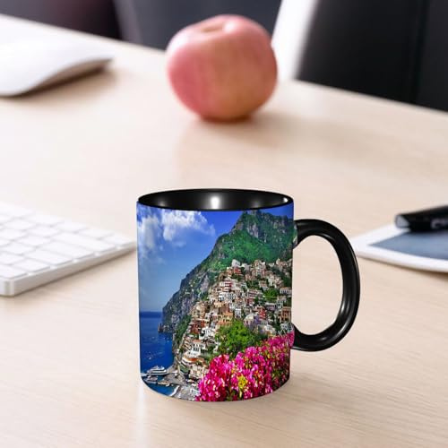 EMCLKS Funny Coffee Mug for Dad,Grandad & Men 11oz Ceramic Premium Mugs - Father’s Day Gift | Novelty Ceramic Coffee Cup | Colors of Sunny Italy Series -Positano